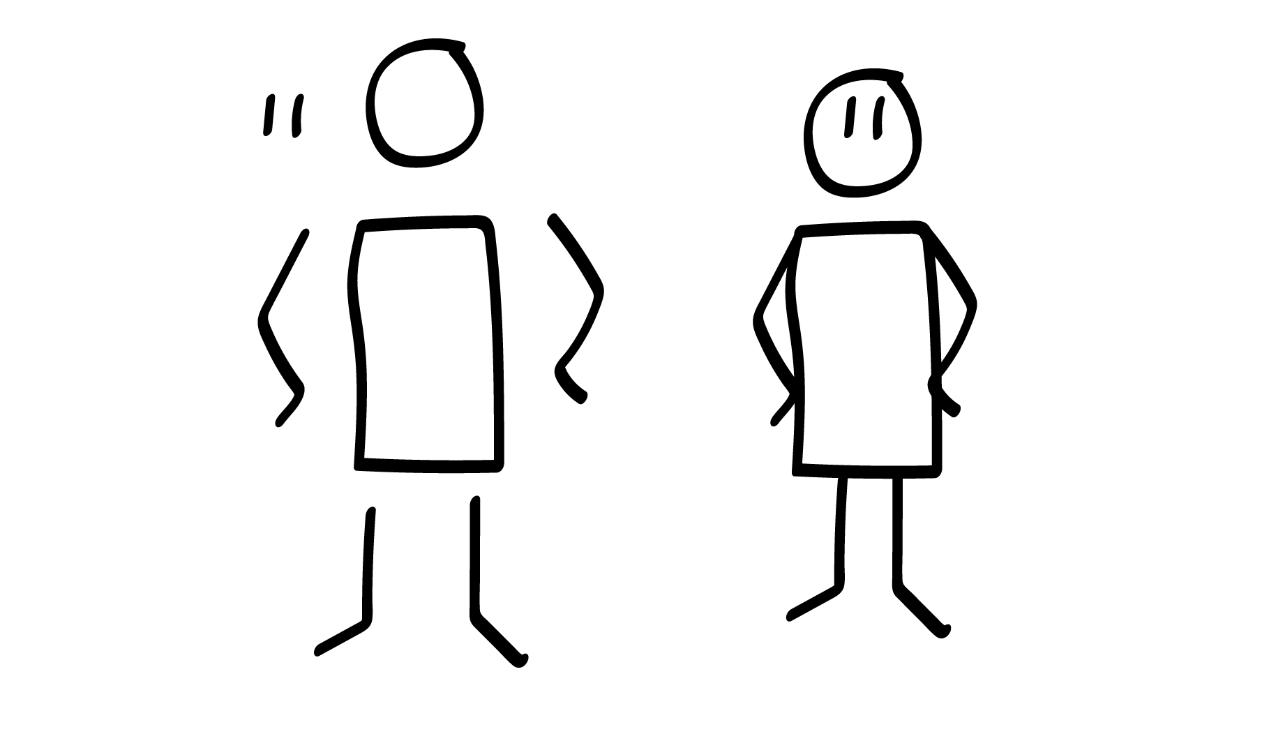 Drawing of a human being and the parts that makes up the drawing